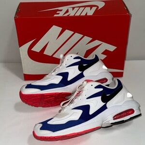 Nike Air Max2 Light White/Blue/Crimson – Men’s 10